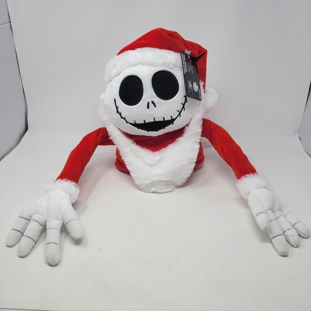 Nightmare Before Christmas Jack Skellington Santa Plush Tree Topper Hugger 11.5"